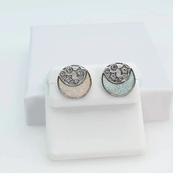 925 Sterling Silver Cubic Zirconia Earrings, U19254795 - Picture 4 of 11